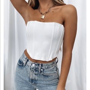 White Fox Corset Top
